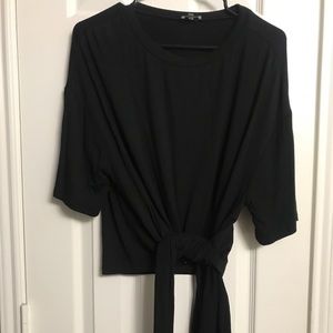Tobi Black Cotton Blouse - Size Small
